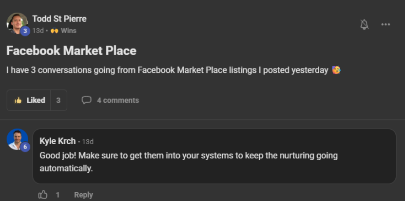 FB market place leads todd