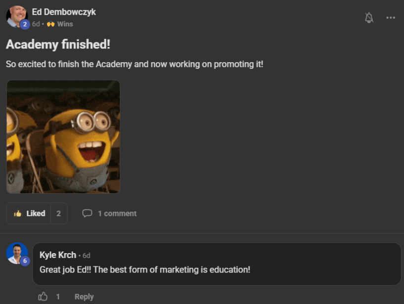 academy finished ed